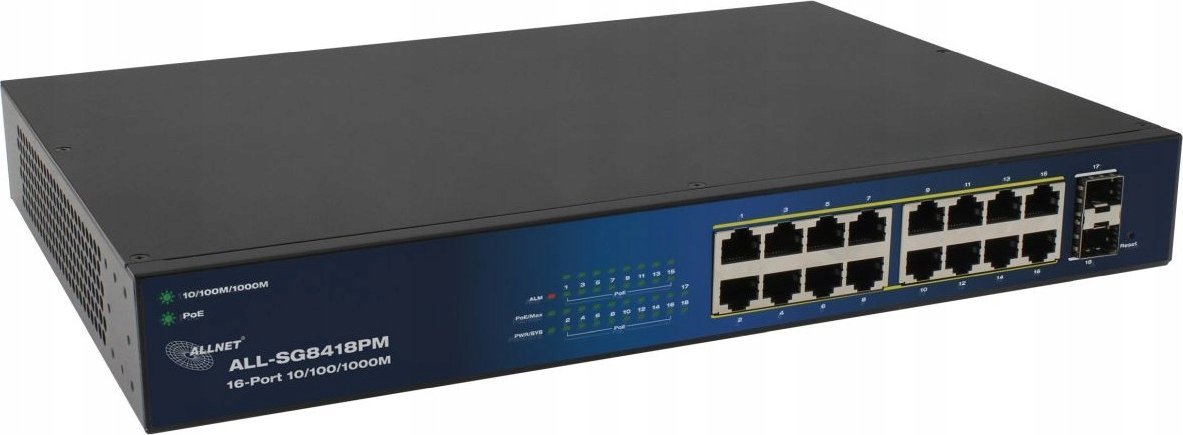 фото Комутатор керований 2 рівня Allnet ALL-SG8418PM POE M
