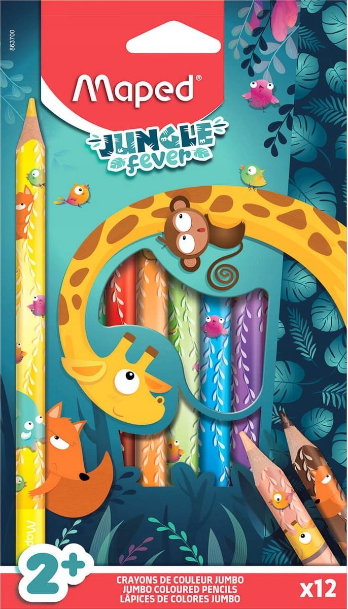 Maped *****Kredki Jumbo Jungle trójkątne 12/pud 863700