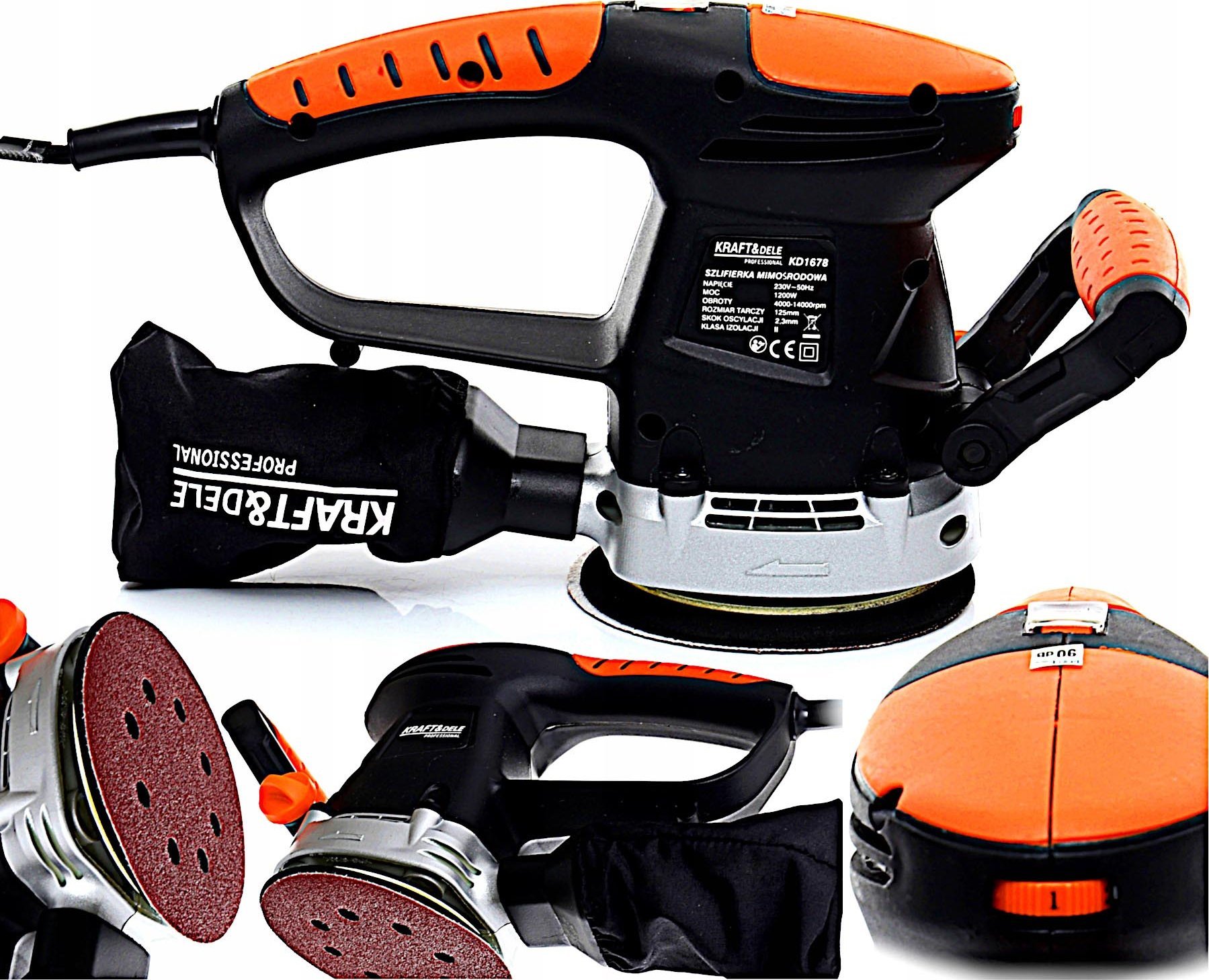 фото Вібраційна шліфмашина Kraft&Dele KD1678/KD1678Z