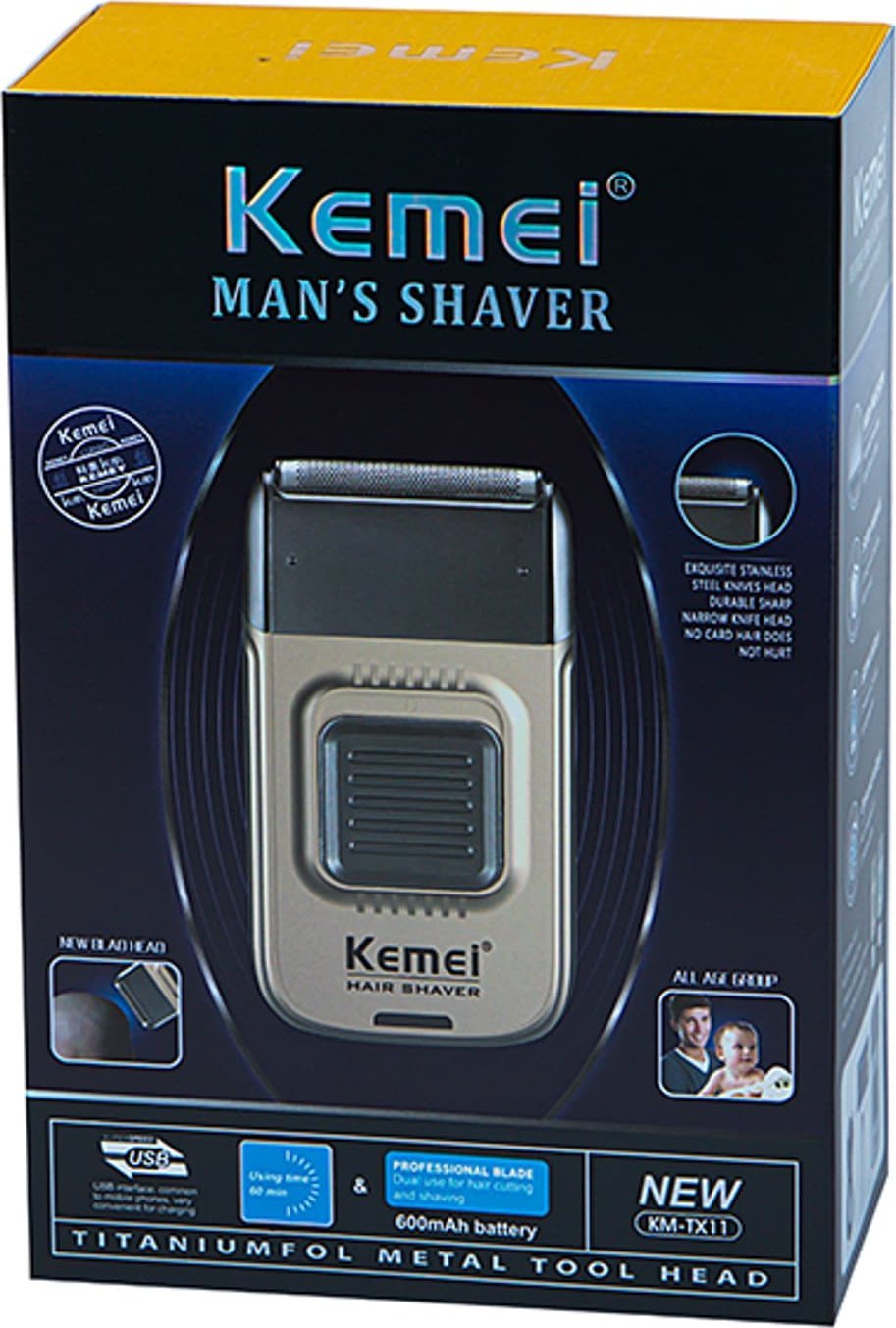 фото Електробритва чоловіча KEMEI KM-TX11
