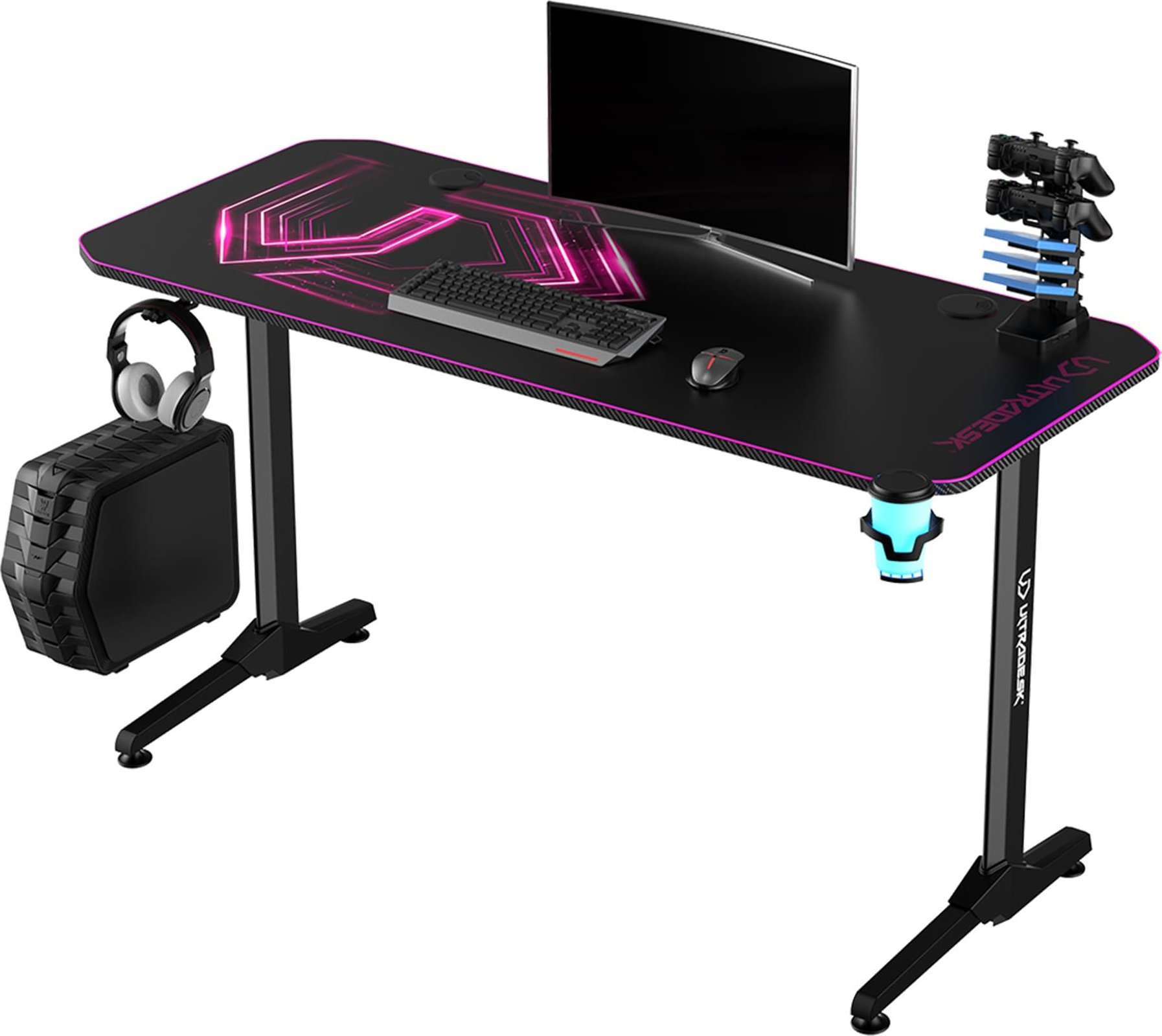 фото Геймерський ігровий стіл Ultradesk Frag Pink V3 (UDESK-FG-PN)