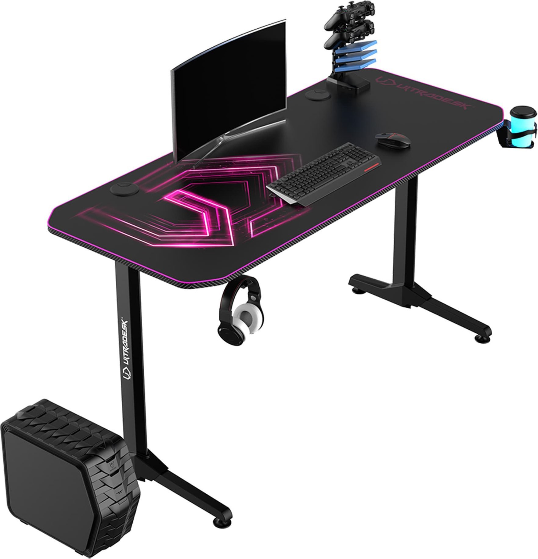 фото Геймерський ігровий стіл Ultradesk Frag Pink V3 (UDESK-FG-PN)