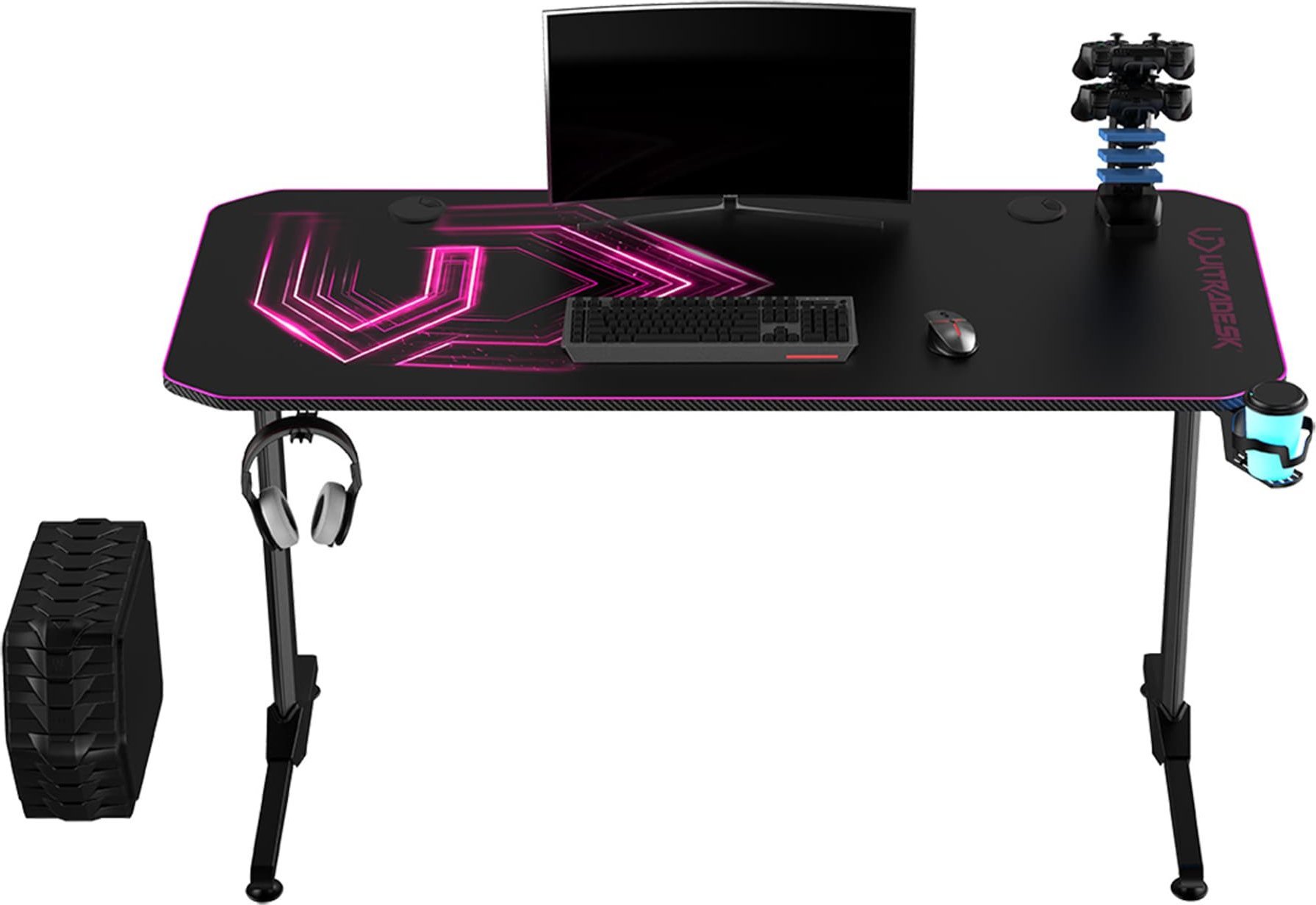 фото Геймерський ігровий стіл Ultradesk Frag Pink V3 (UDESK-FG-PN)