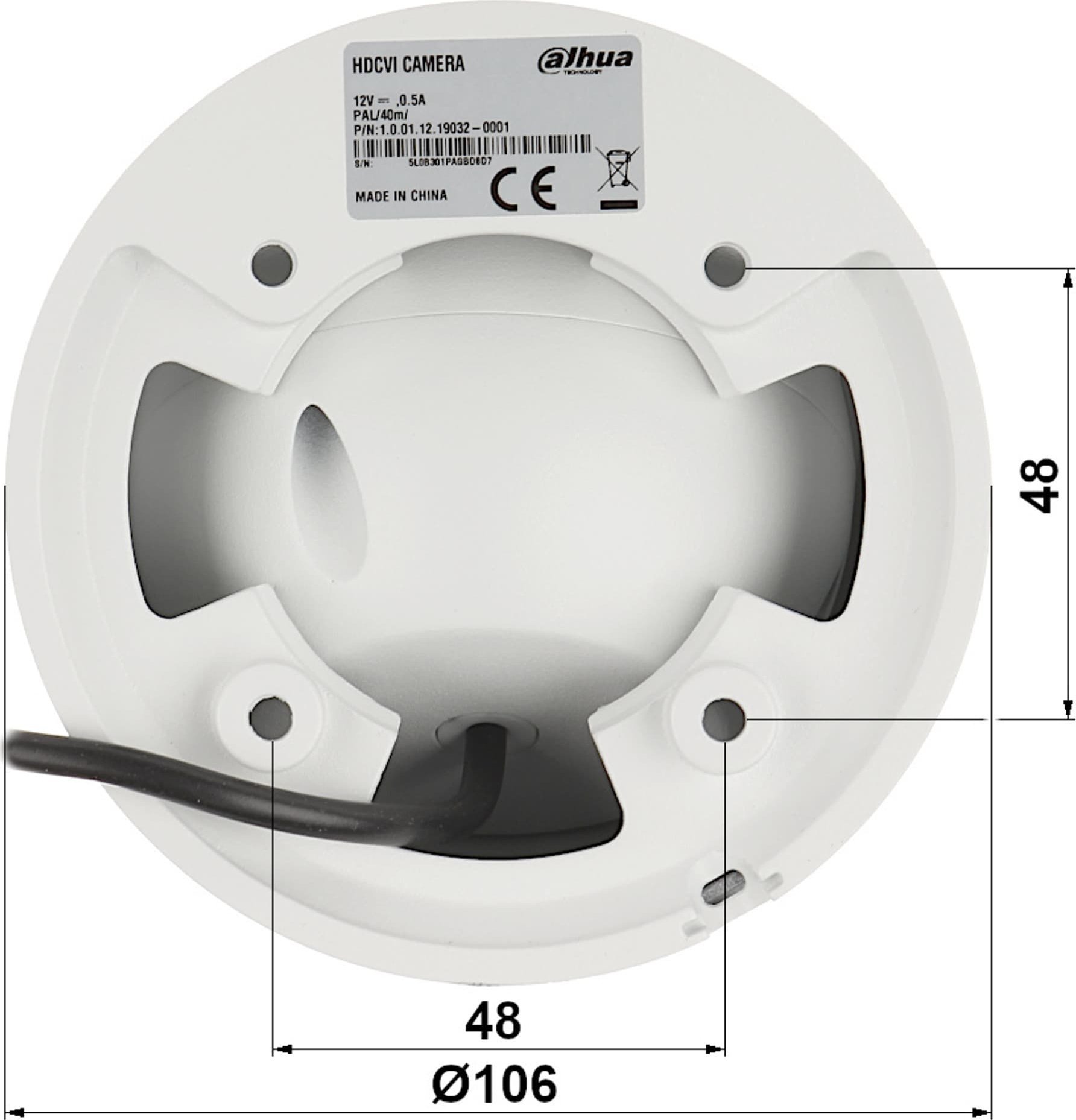 фото HD-TVI (Turbo HD) камера відеоспостереження Dahua Technology HAC-HDW1809T-A-LED-0280B