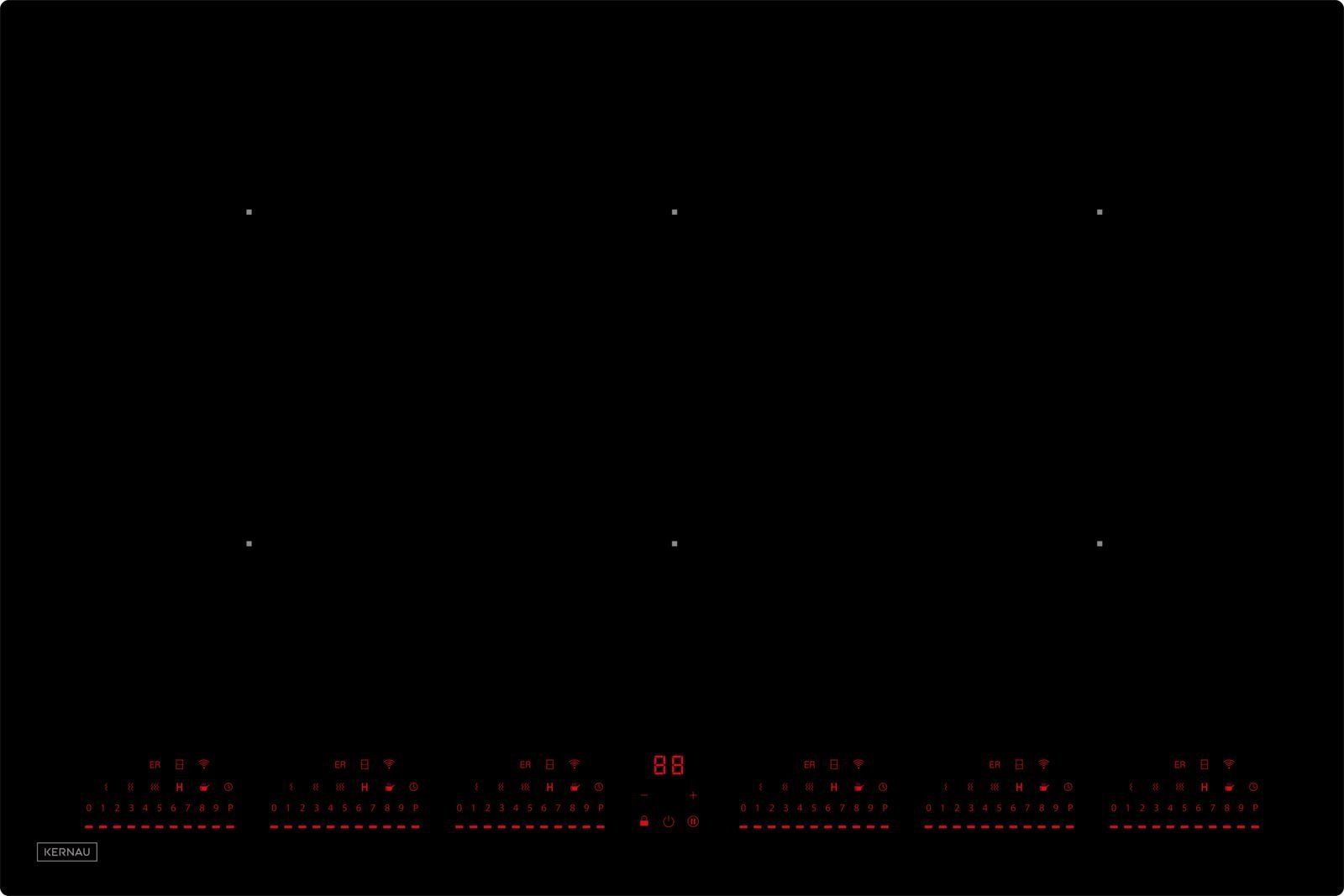 фото Індукційна варильна поверхня Kernau KIH 8645-6B