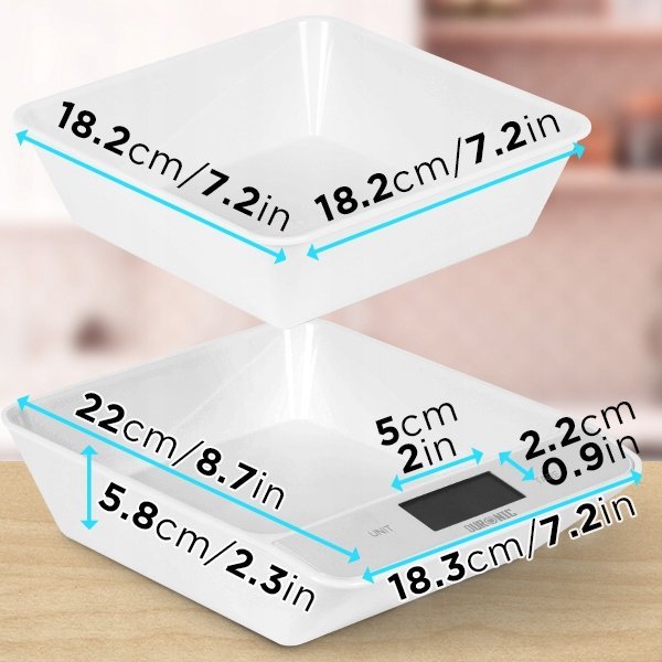 фото Ваги кухонні електронні Duronic KS100 WH