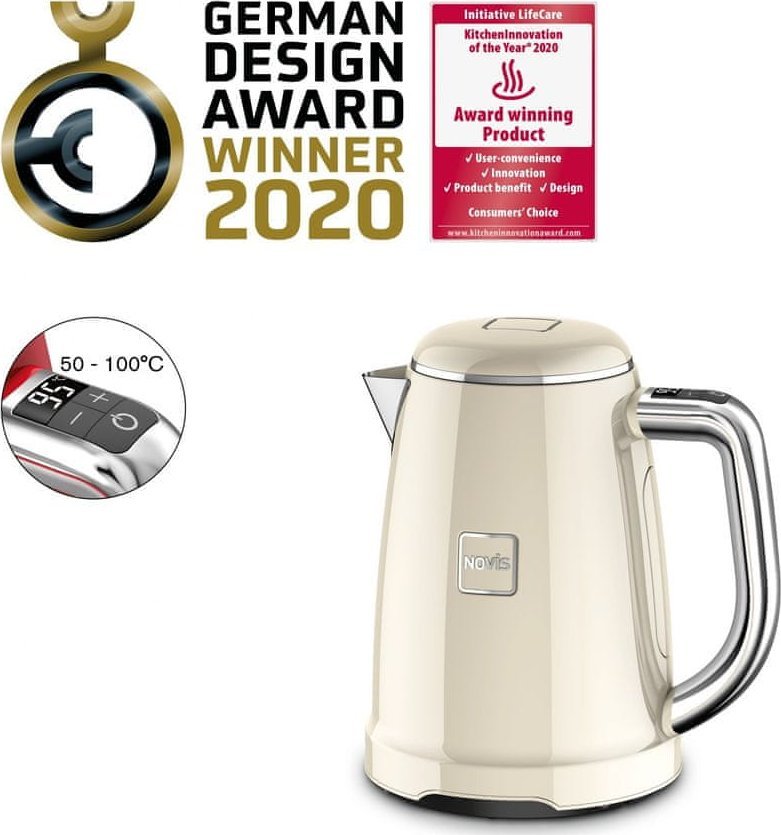 фото Електрочайник Novis Iconic Line KTC1 Cream