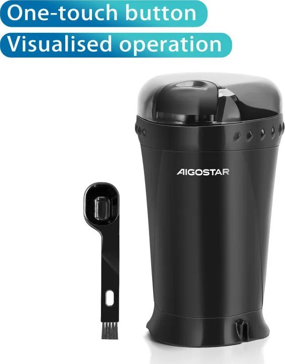 фото Кавомолка електрична Aigostar Black B30203FU7