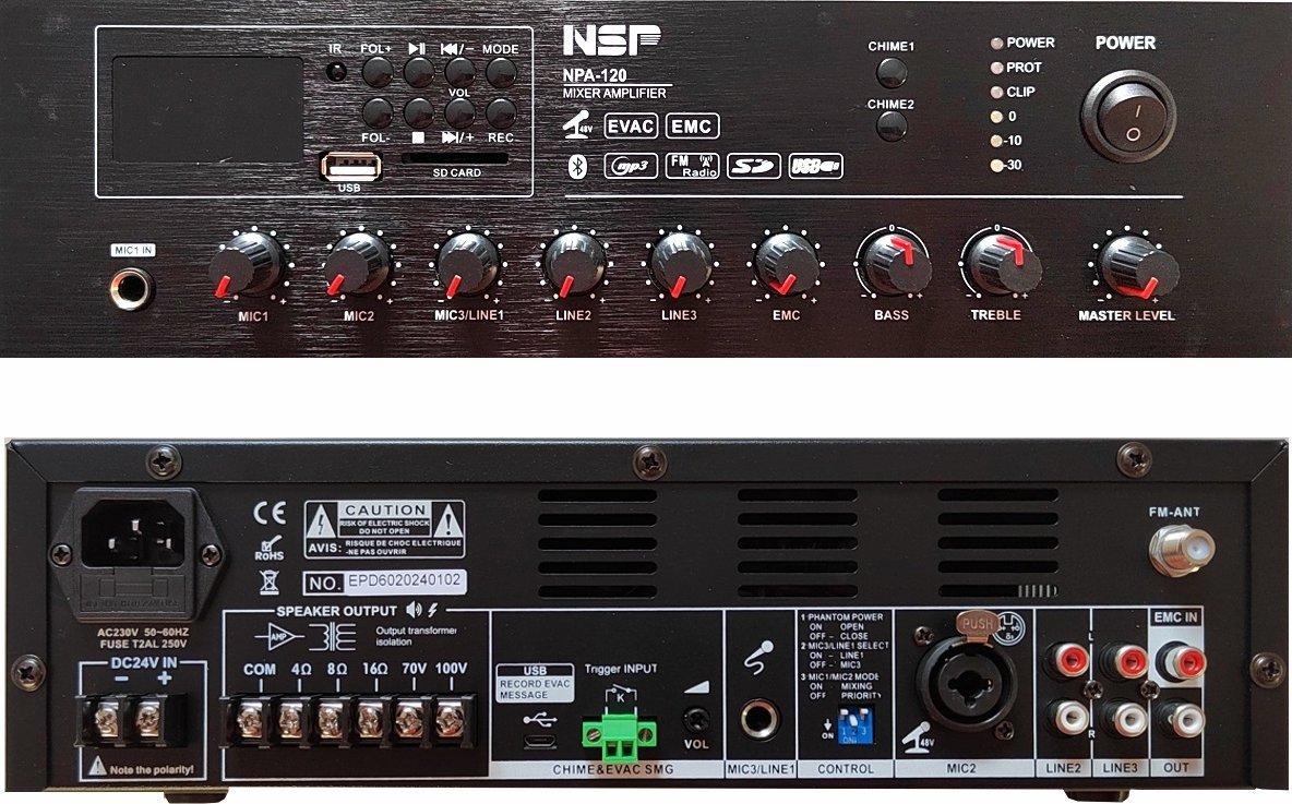 фото Підсилювач потужності NSP NPA-120