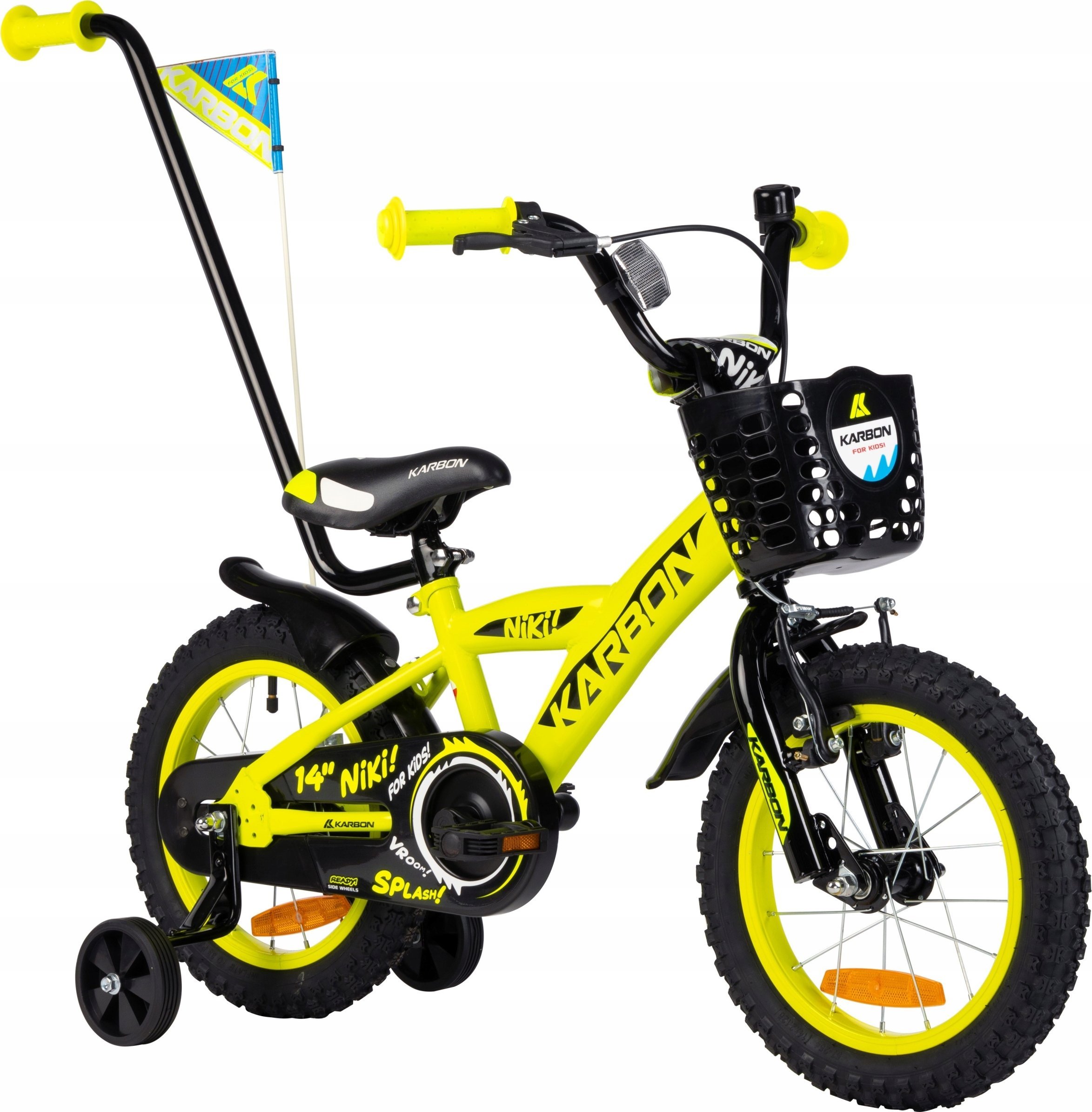 фото Дитячий двоколісний велосипед Karbon Niki 14 Lime/Black