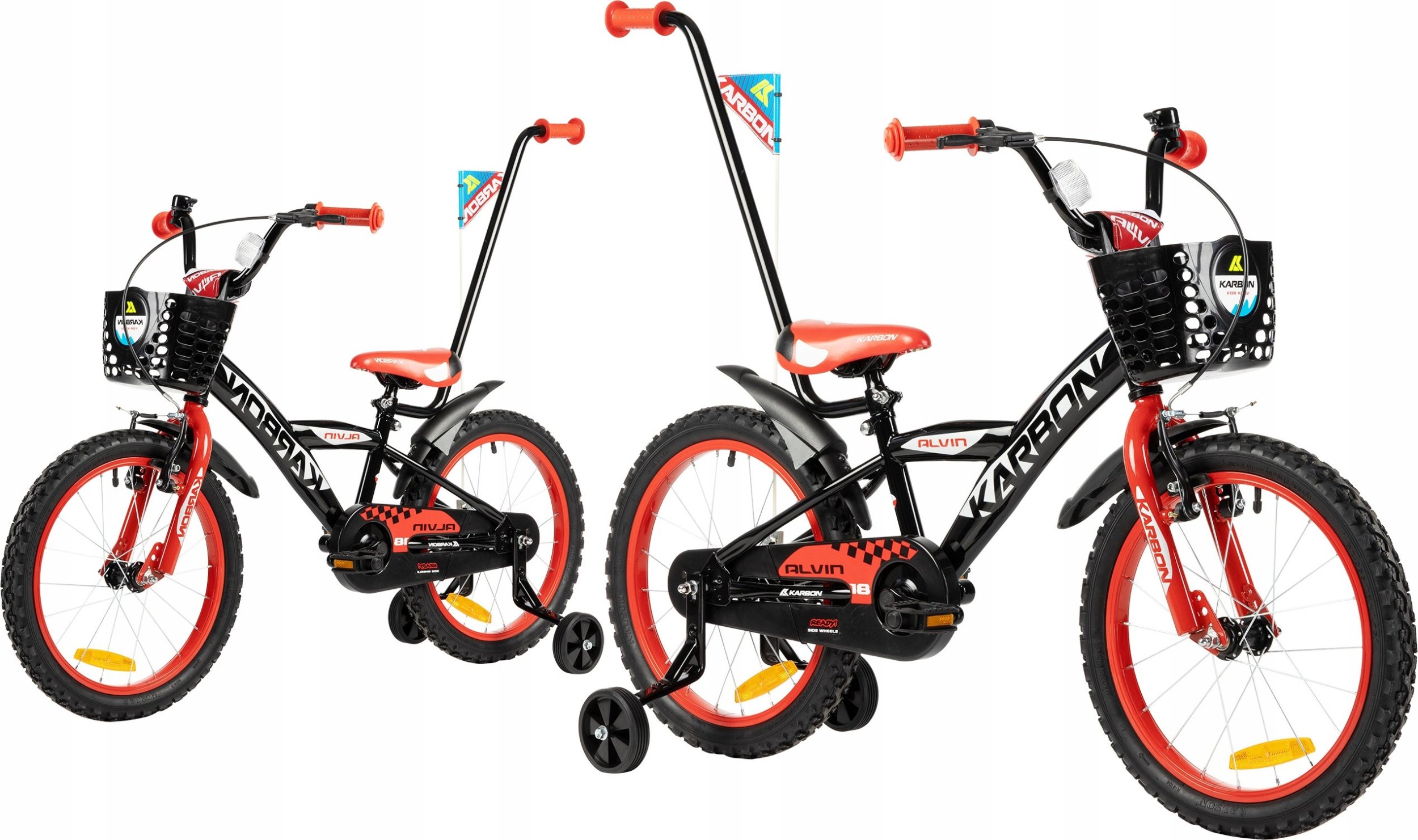 фото Дитячий двоколісний велосипед Karbon Alvin 18 Black/Red