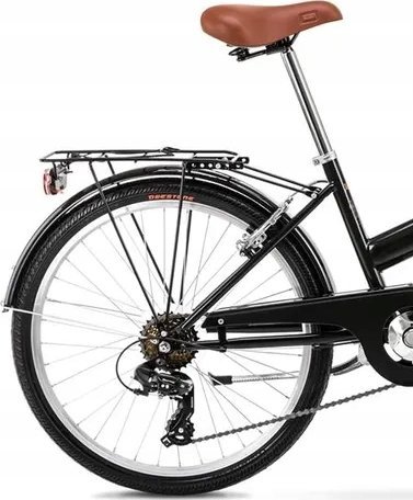 фото Велосипед міський Romet Jubilat Eco 2024 24 Black