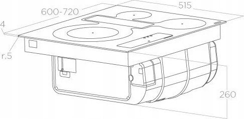 фото Індукційна варильна поверхня Elica Nikolatesla FIT 3Z BL/A/60