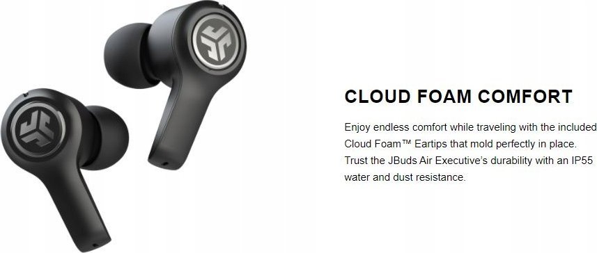 фото Навушники JLab JBuds Air Executive True Wireless Білі