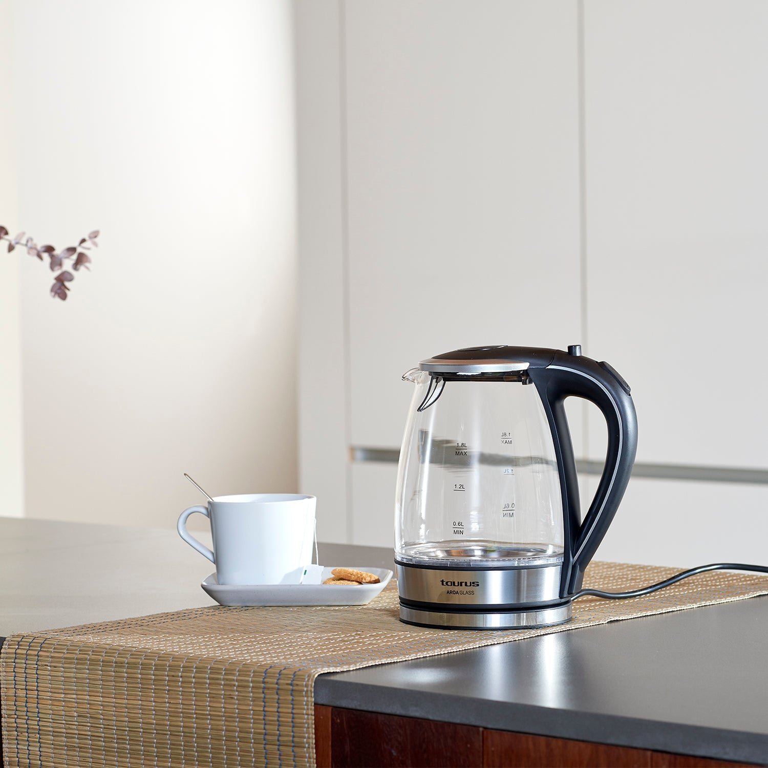 фото Електрочайник Taurus Aroa Glass Silver (958523000)