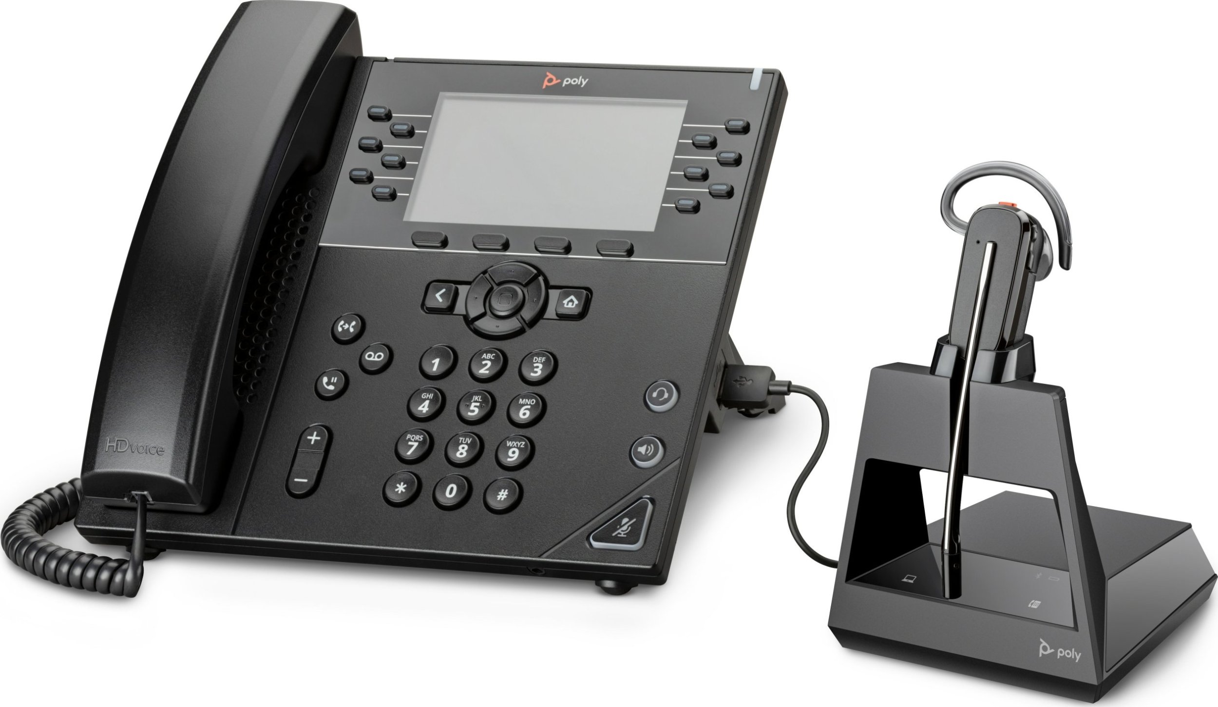 фото Bluetooth-гарнітура HP Poly Voyager 4245-M Office Headset (7S3Y5AA)