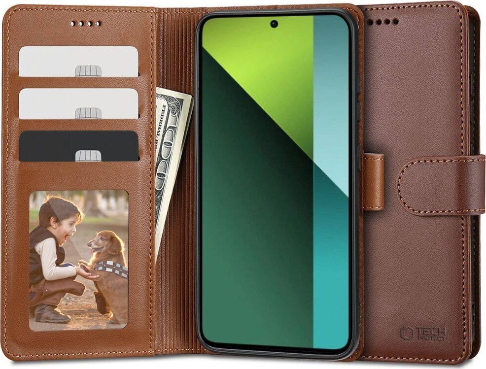 Tech-Protect TECH-PROTECT WALLET XIAOMI REDMI NOTE 13 PRO 5G / POCO X6 5G BROWN