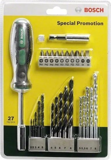 Zestaw narzędzi Bosch SET WITH HAND SCREWDRIVER 27- PCS BOSC