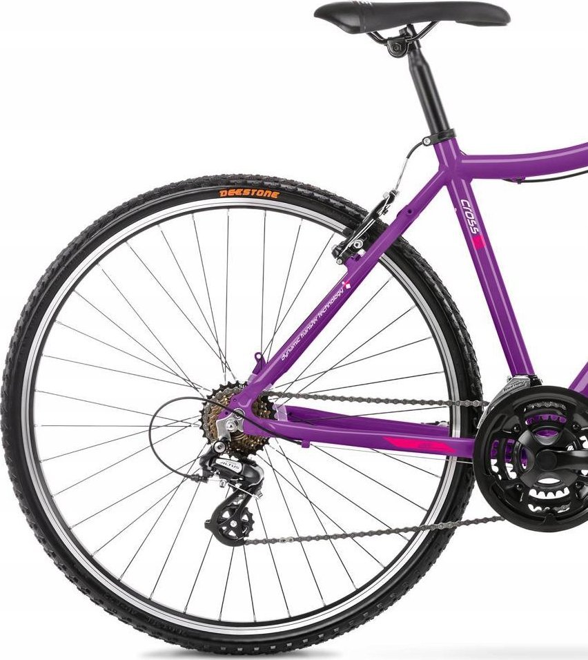 фото Велосипед гібрид Romet Orkan D 2024 M Фіолетово-Рожевий