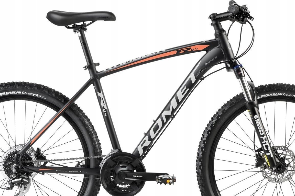 фото Велосипед гірський (МТБ) Romet Rambler R6.4 2024 XL Чорний/Мідний