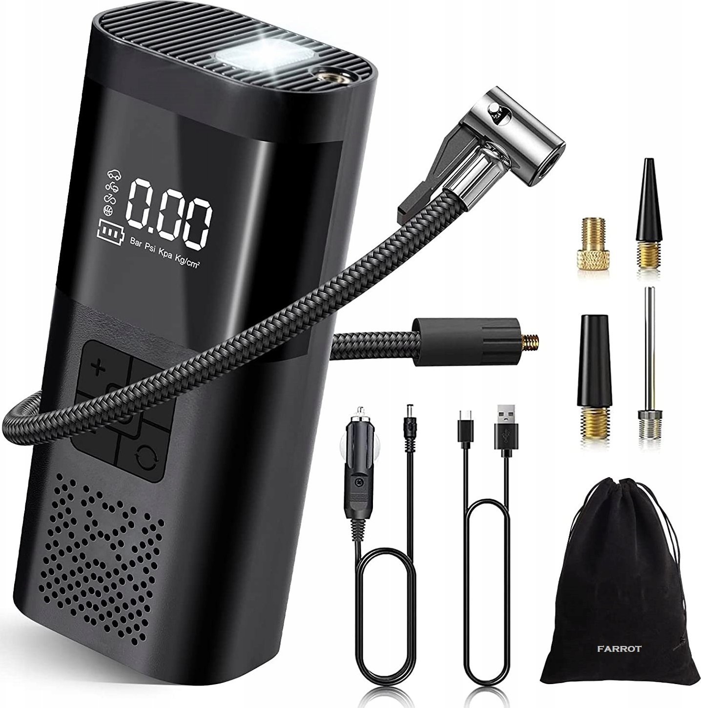 фото Автомобільний компресор (електричний) Farrot CZK-3686