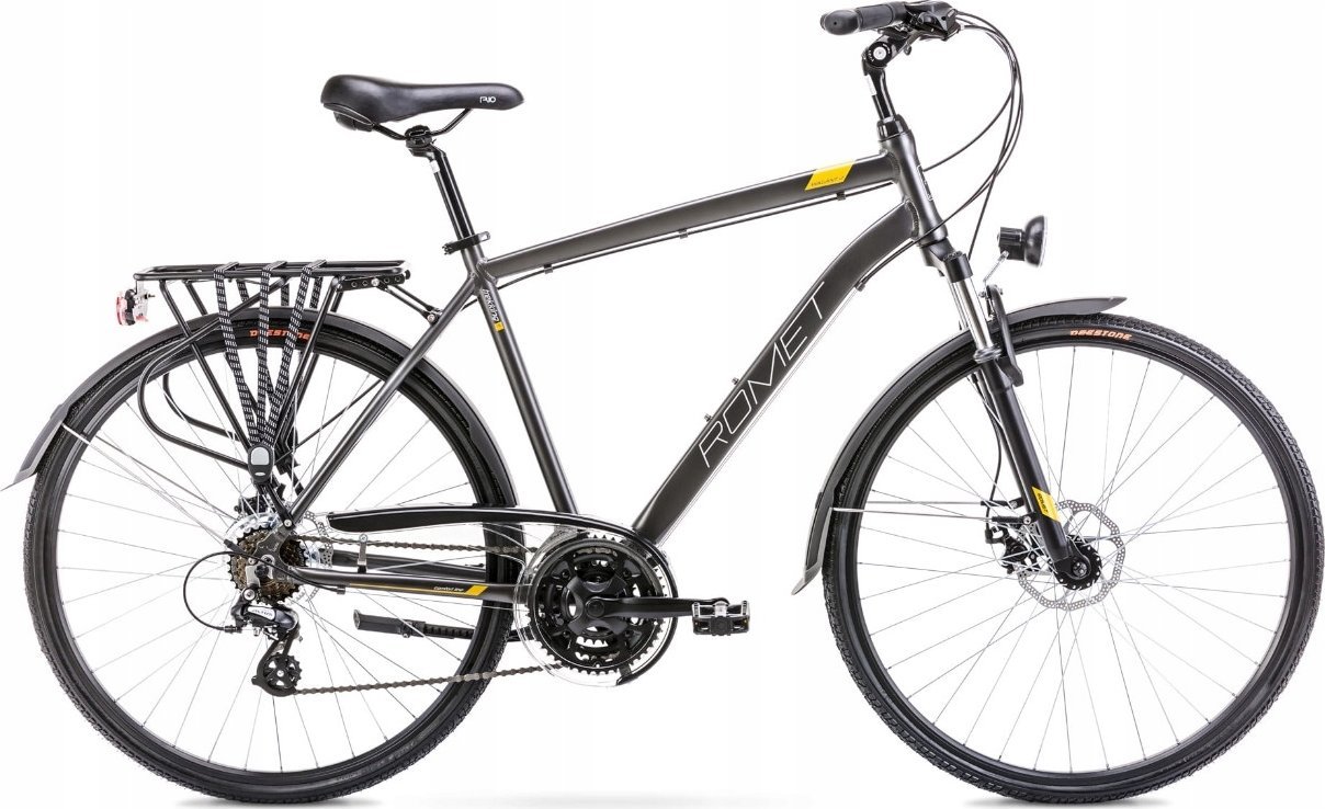 фото Велосипед туристичний Romet Wagant 2 2023 Graphite-Yellow Gold-23