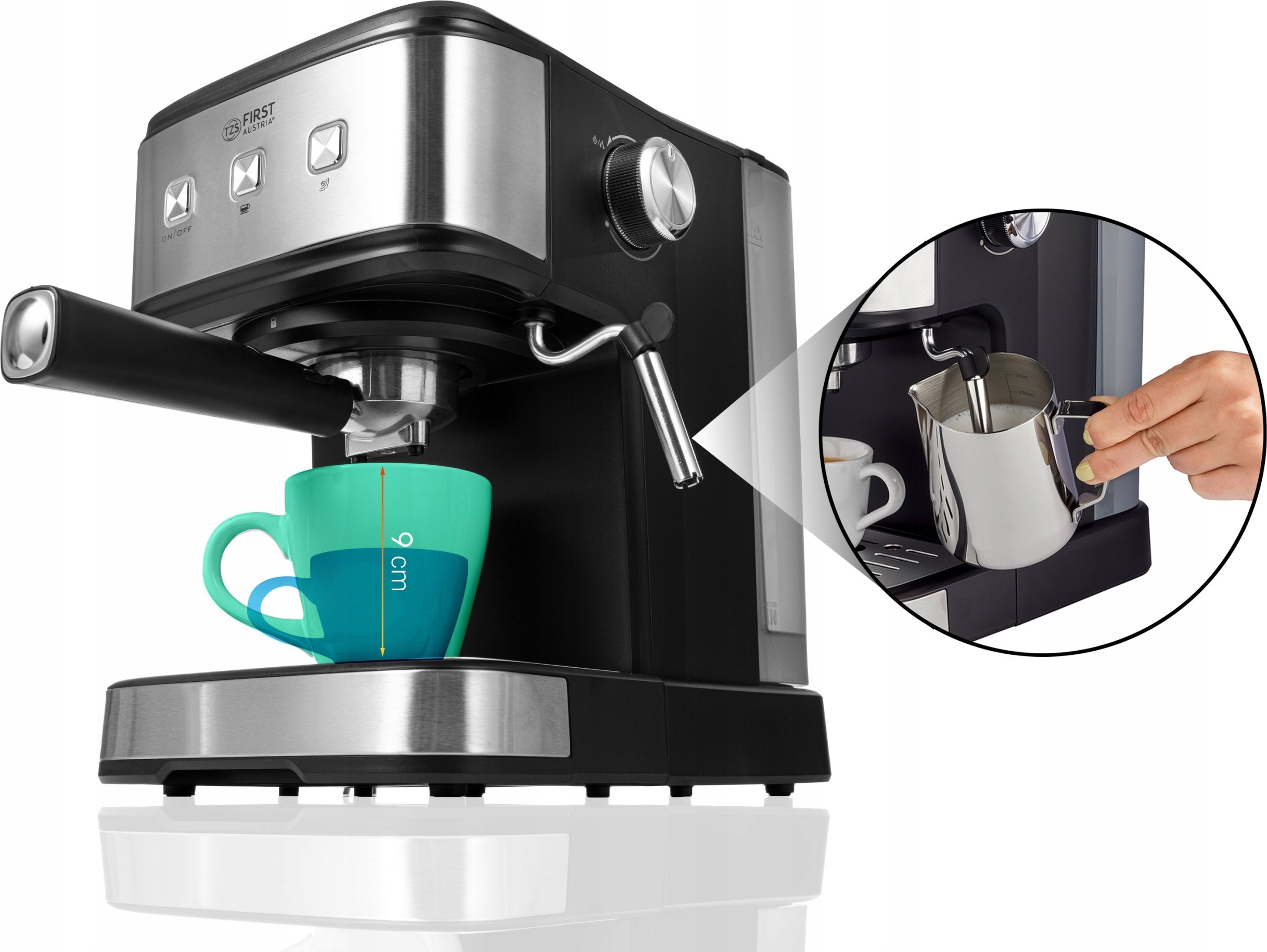 фото Ріжкова кавоварка еспресо First FA-5476-2