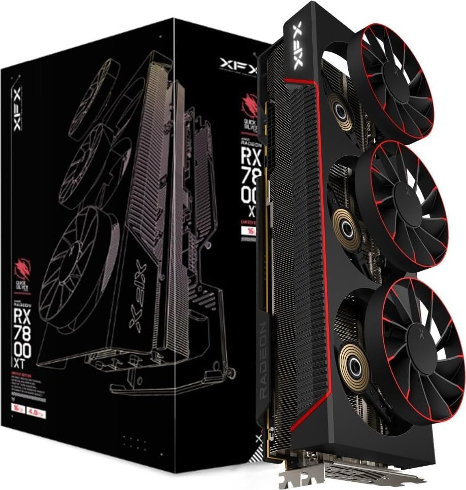 фото Відеокарта XFX Quicksilver Radeon RX 7800 XT Magnetic Air Gaming 16GB GDDR6 (RX-78MAIRF9)