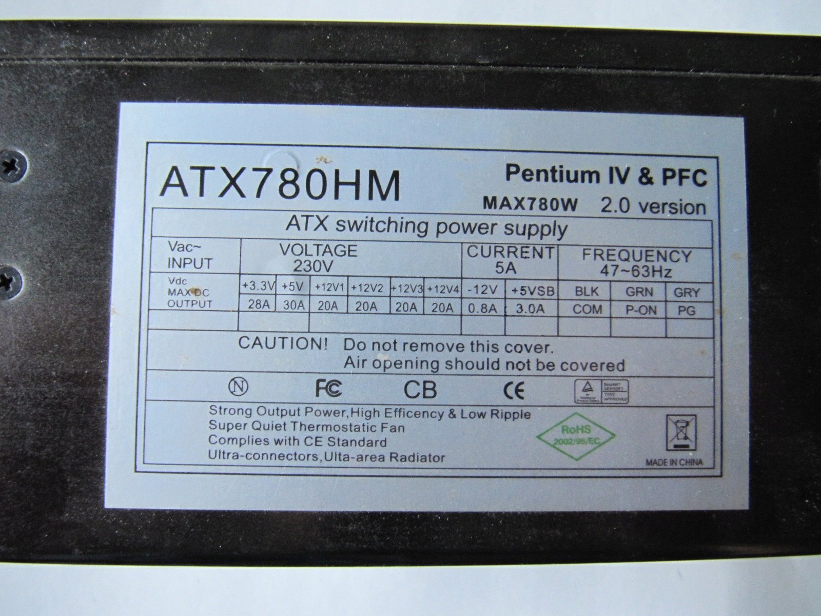 фото Блок живлення Rhombutech HM 780W (HM-780)