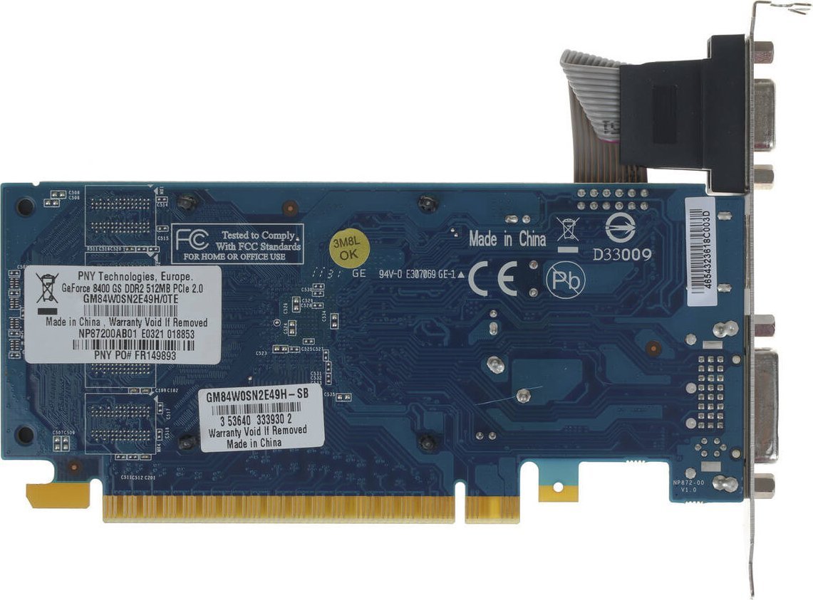 фото Відеокарта PNY GeForce 8400GS 512MB DDR2 (GM84WW0SN2E49H/0TE)