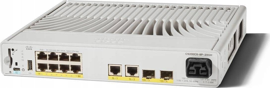 фото Комутатор керований 3 рівня Cisco C9200CX-8P-2X2G-E
