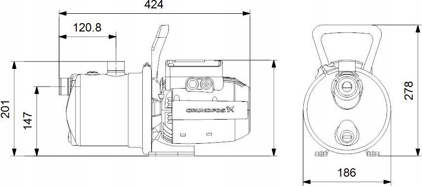 фото Поверхневий відцентровий насос Grundfos JP 5-48 S-BBVP (99458769)