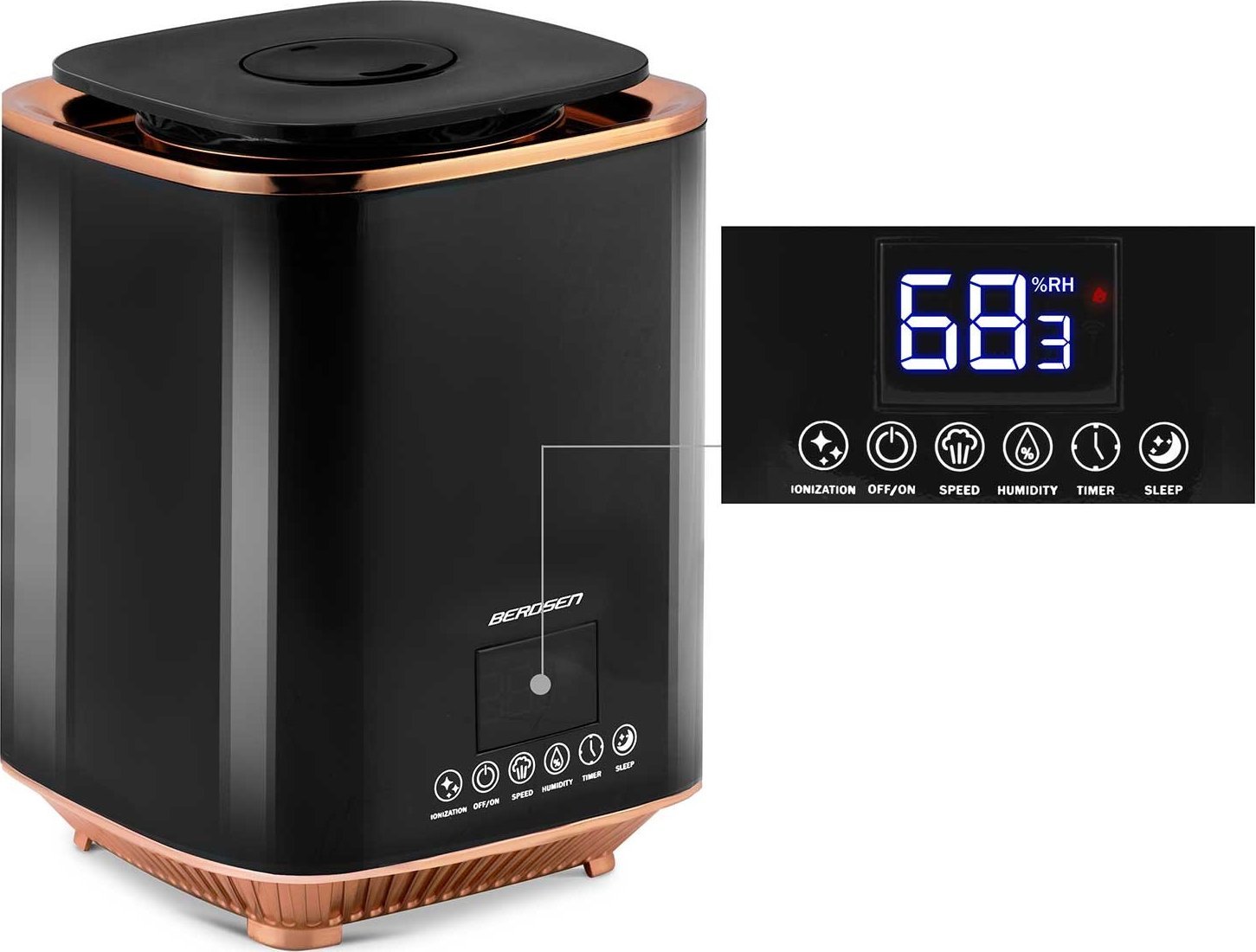 фото Зволожувач повітря Berdsen BD-502 Black