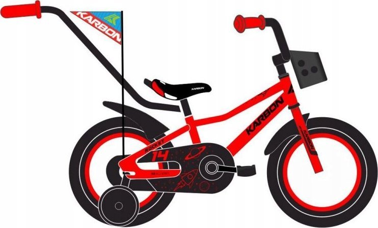 фото Дитячий двоколісний велосипед Karbon Rocket ALU 16 Red/Black