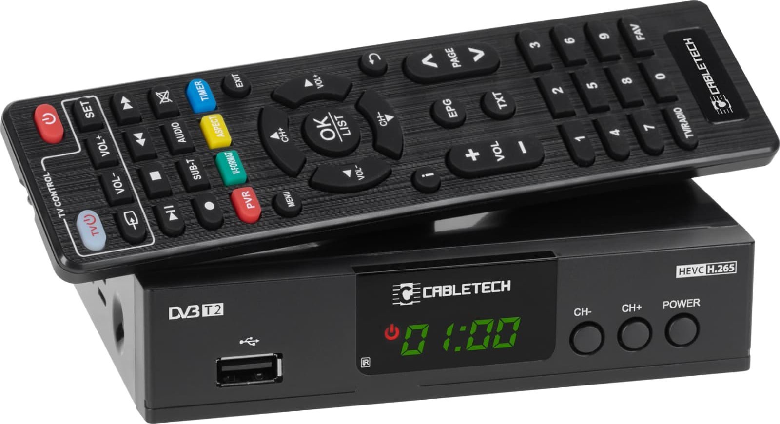 Tuner TV Cabletech Tuner DVB-T2  H.265 HEVC Cabletech