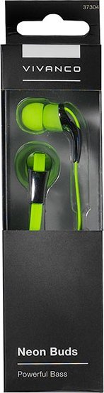 фото Навушники без мікрофону Vivanco Neon Buds Yellow (37304)