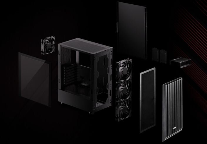 фото Корпус Adata XPG Valor Storm Black (VALORSTORMMTWOF-BKCWW)