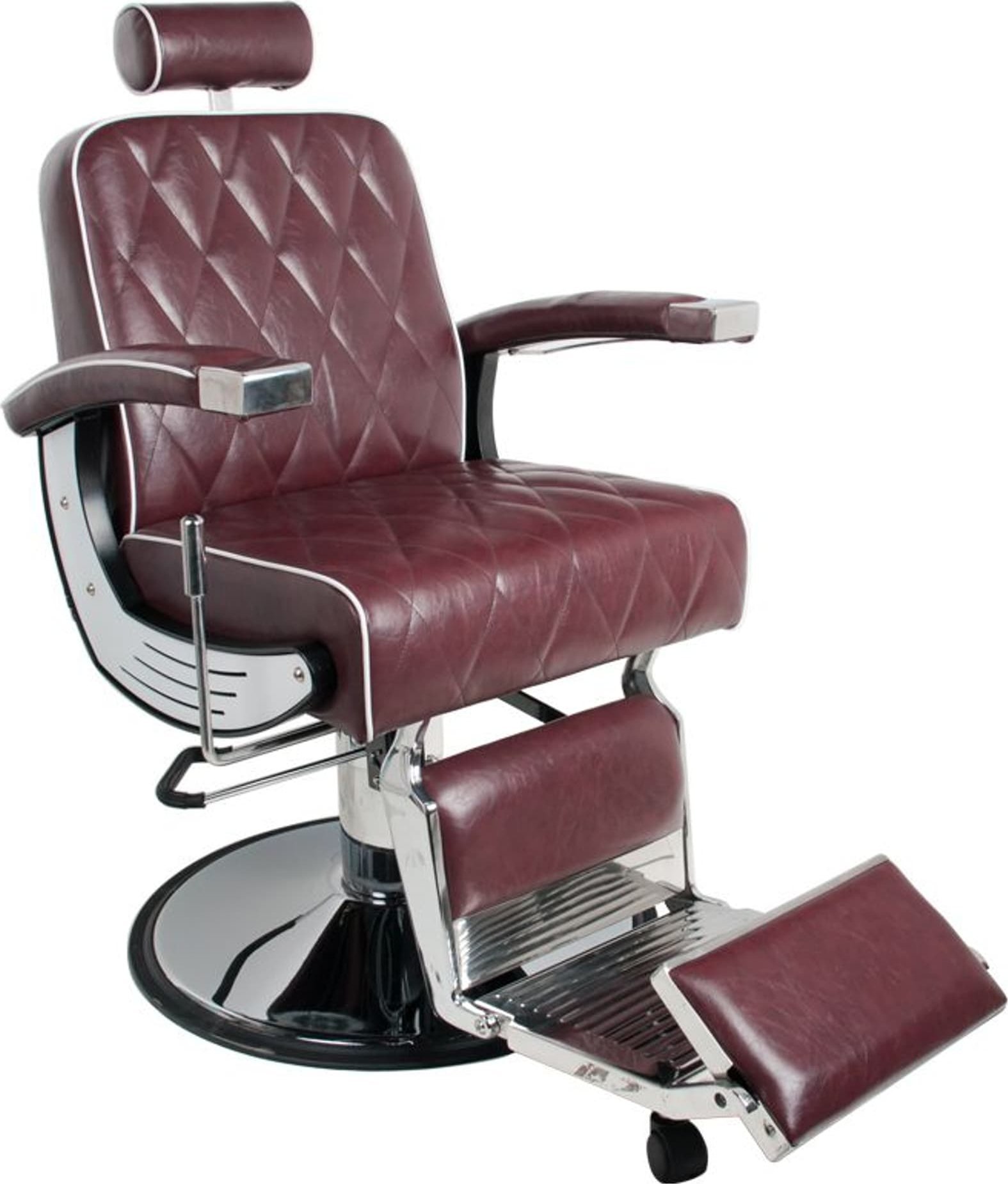 Activeshop Gabbiano fotel barberski Imperial bordowy