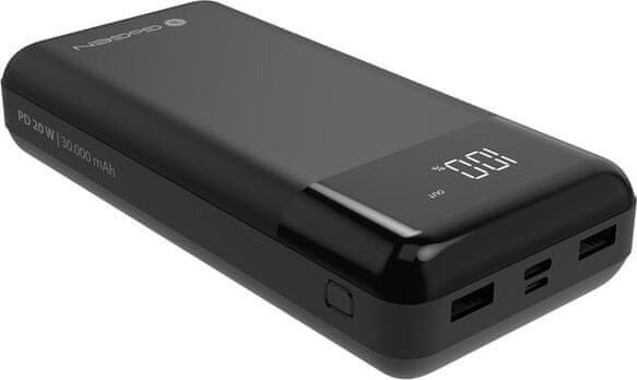 фото Зовнішній акумулятор (павербанк) GoGen PB300001B 30000mAh Black