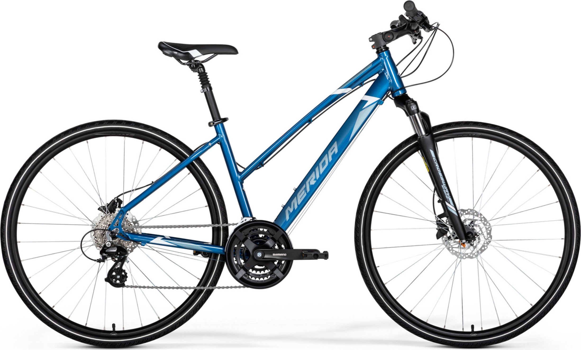 фото Велосипед гібрид Merida Crossway 15 Lady 28 22/23 S Steel Blue