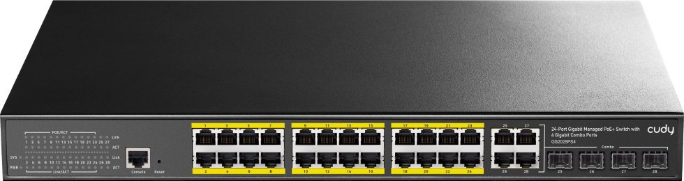 фото Комутатор керований Cudy GS2028PS4-400W