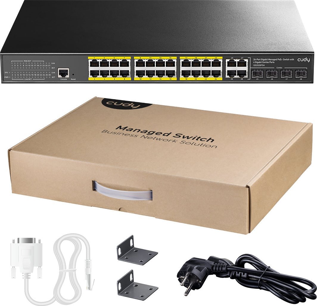 фото Комутатор керований Cudy GS2028PS4-400W