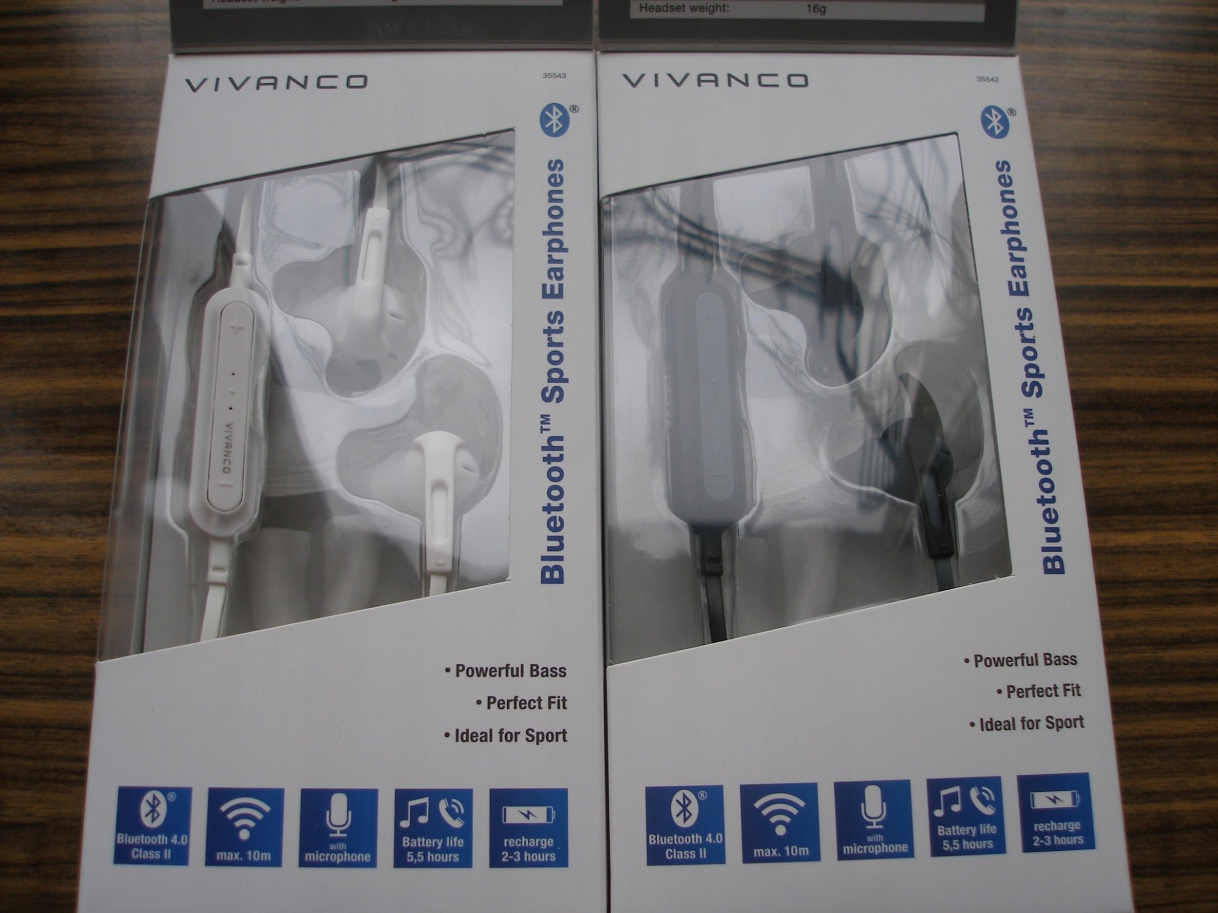 фото Навушники з мікрофоном Vivanco Sport Air 4 White (35543)