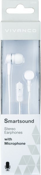 фото Навушники з мікрофоном Vivanco Smartsound White (38010)