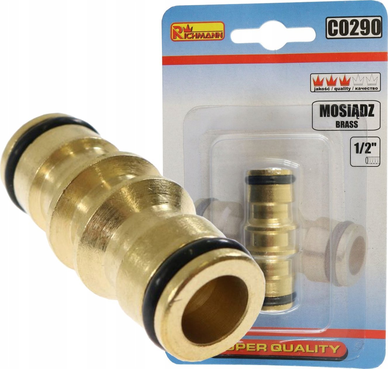 XTline Brass two way connector 1/2''