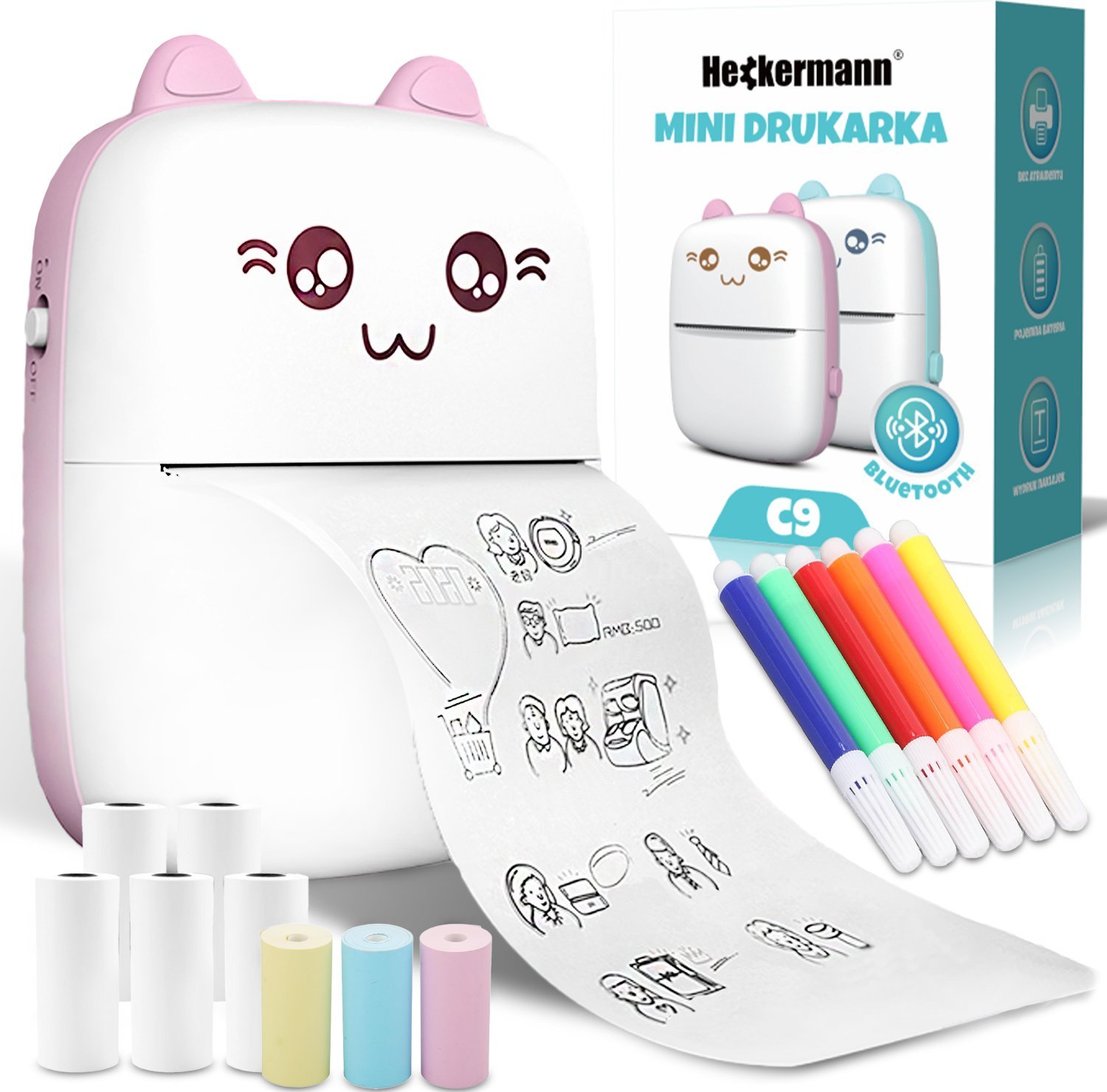 фото Принтер наклейок Heckermann C9 Pink