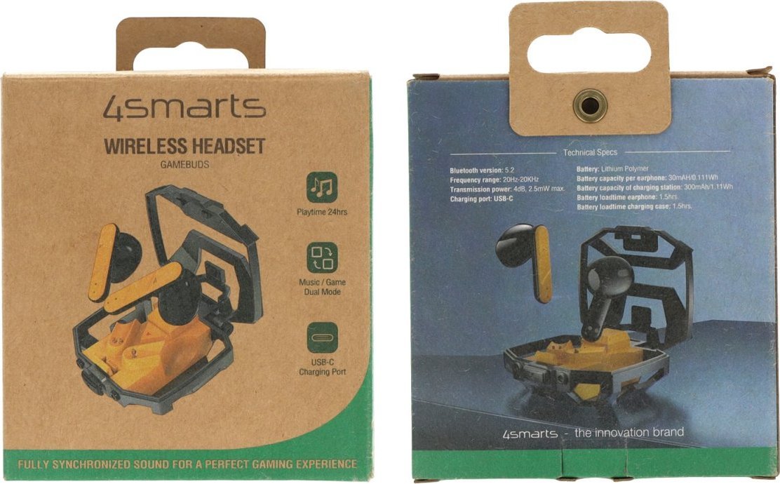 фото Навушники TWS 4smarts GameBuds Yellow