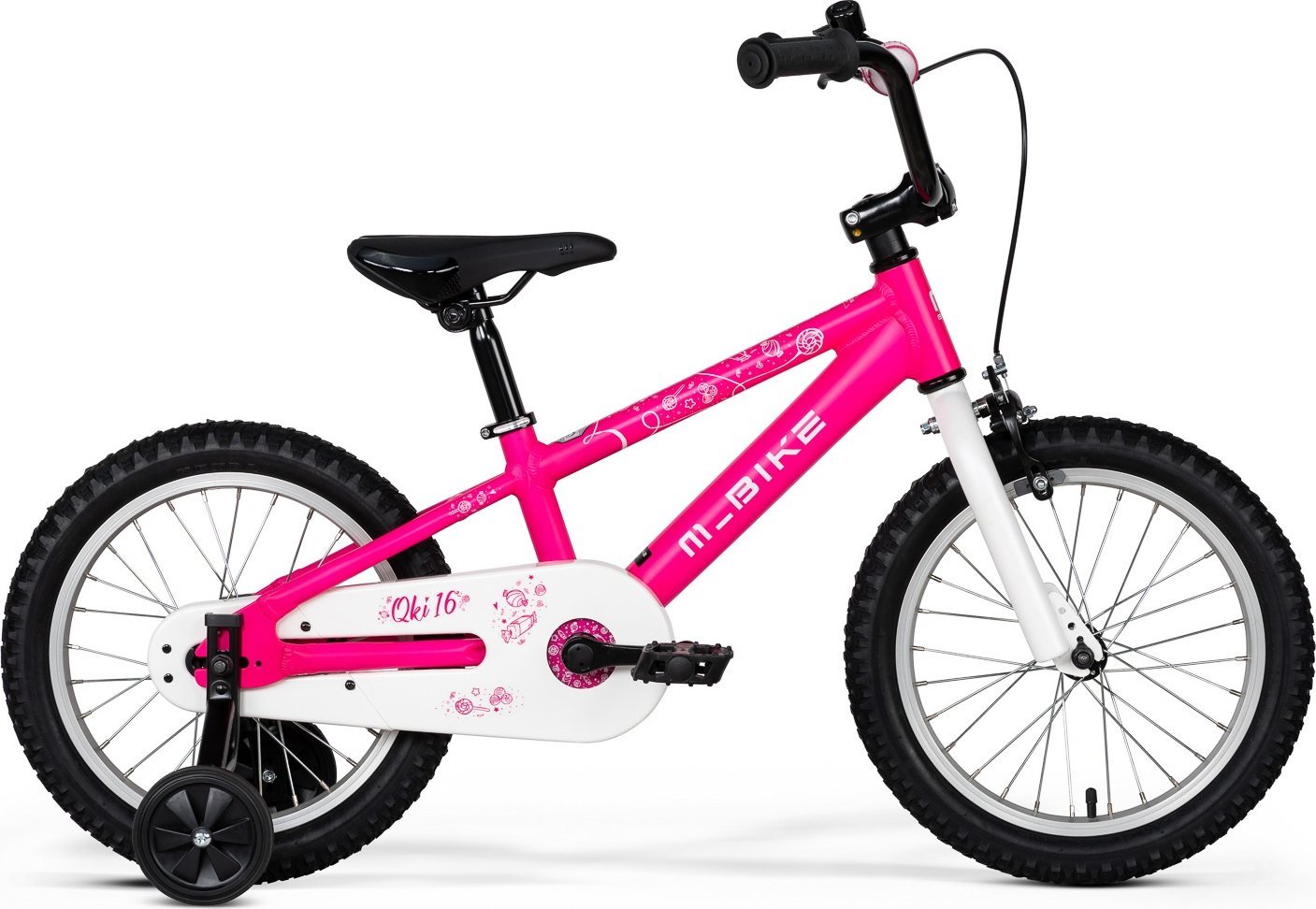 фото Дитячий двоколісний велосипед M-Bike QKI 16 Pink/White