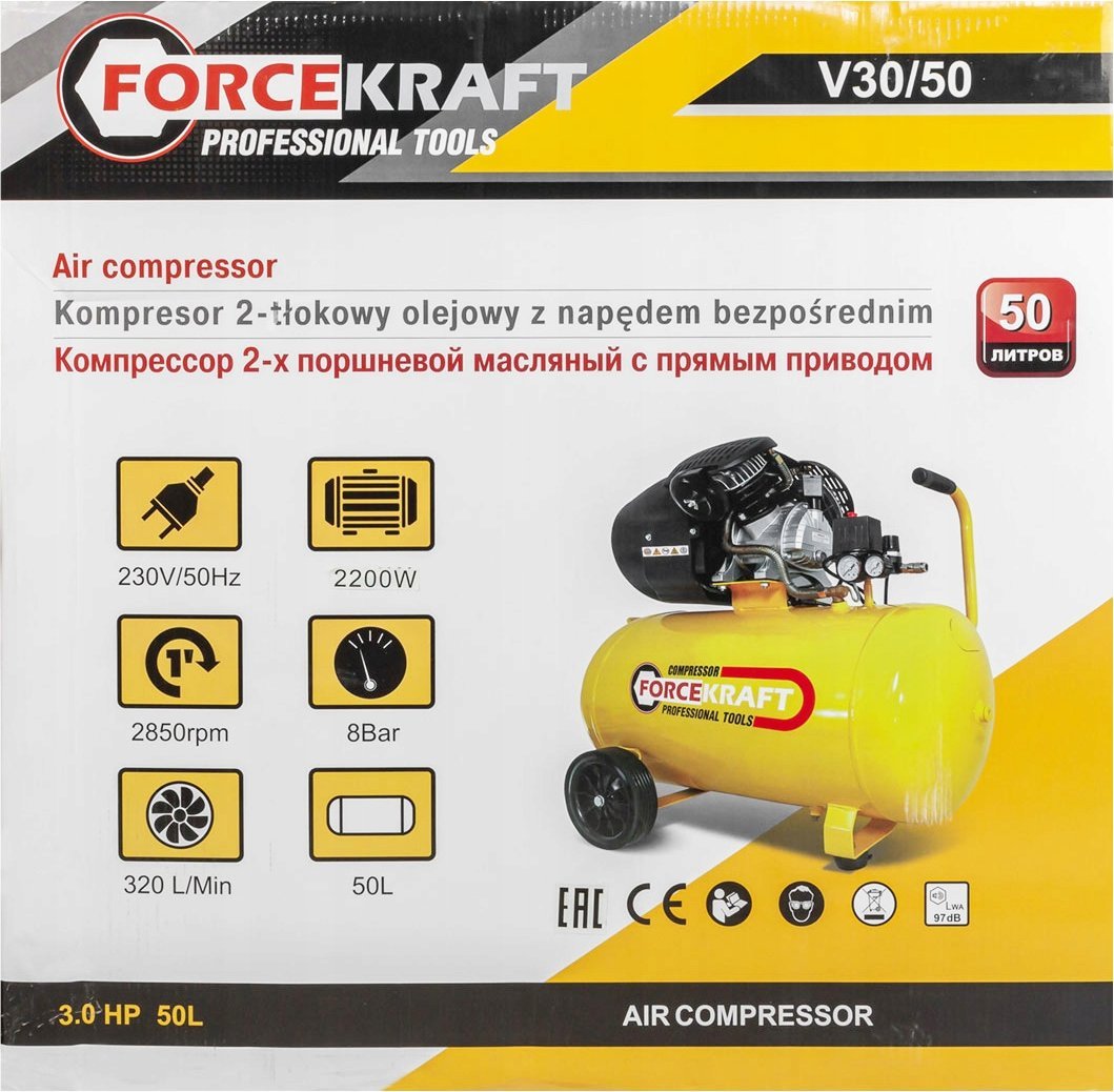 фото Компресор Forcekraft FK-V30/50/24(54663)