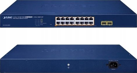 фото Комутатор некерований Planet GS-2210-16P2S